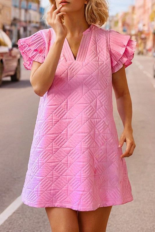 Pink ruffle dress