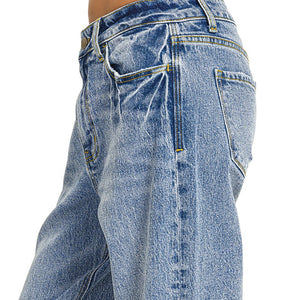 Medium Washed Straight Denim Pants