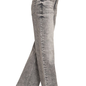 Distressed black Straight Leg Denim Pants