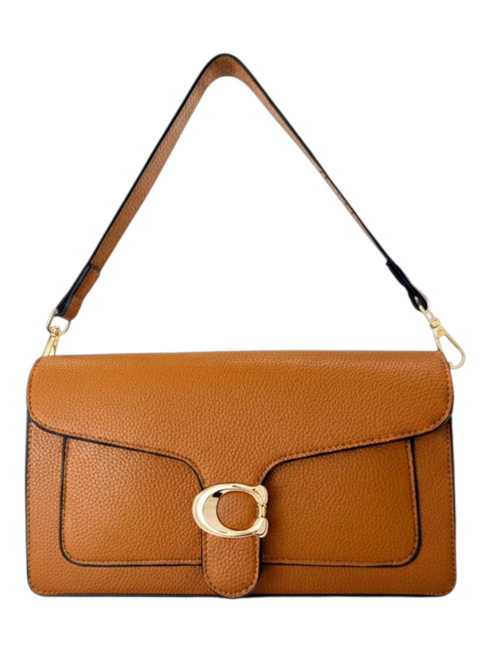 Minimalist Faux Leather Crossbody Shoulder Bag, 3 colors