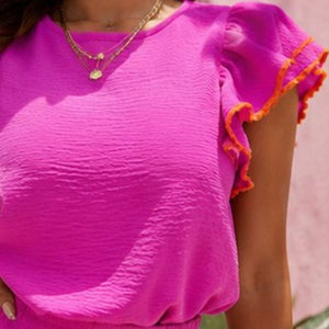 Pink & Orange Airflow Tank & Short Set