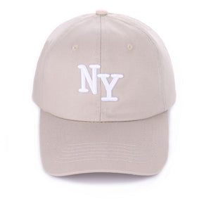 NY or LA, CITY LOGO EMBROIDERED MONOGRAM BASEBALL CAP HAT