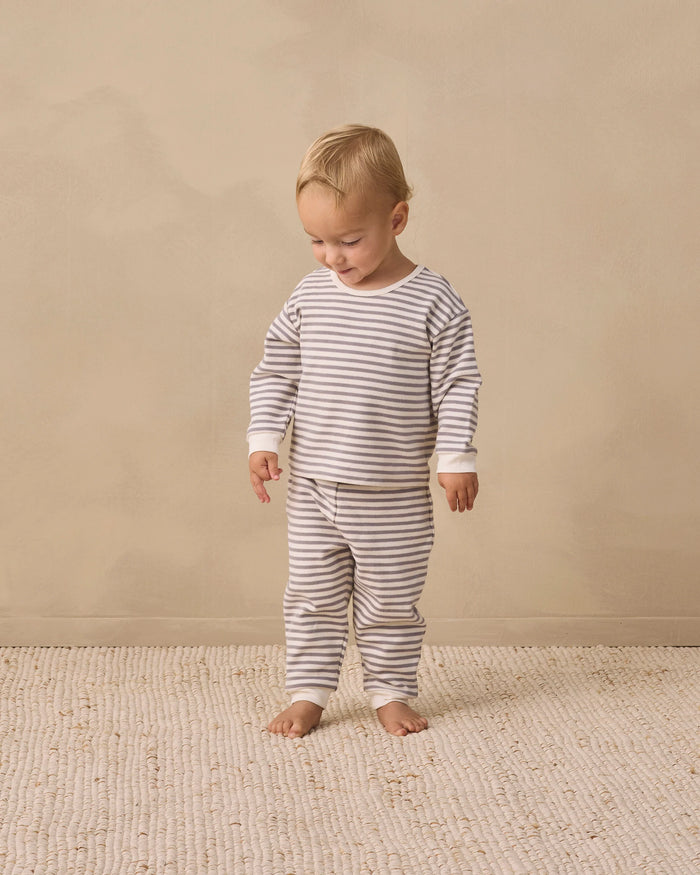 QM Cozy Set Slate Stripe