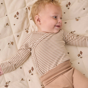 QM ALMOND SIDE SNAP STRIPE SET