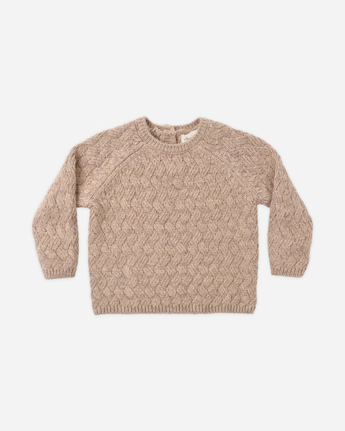 QM HEATHER ALMOND KNIT PANT AND TOP SET