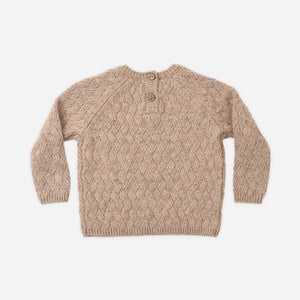 QM HEATHER ALMOND KNIT PANT AND TOP SET