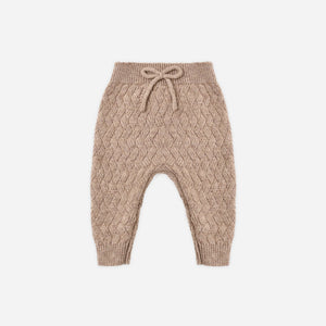 QM HEATHER ALMOND KNIT PANT AND TOP SET