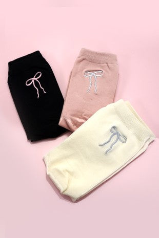 Bow Mid calf socks