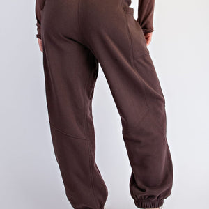 Espresso Fleeced Terry Flow Jogger Pants