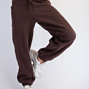 Espresso Fleeced Terry Flow Jogger Pants