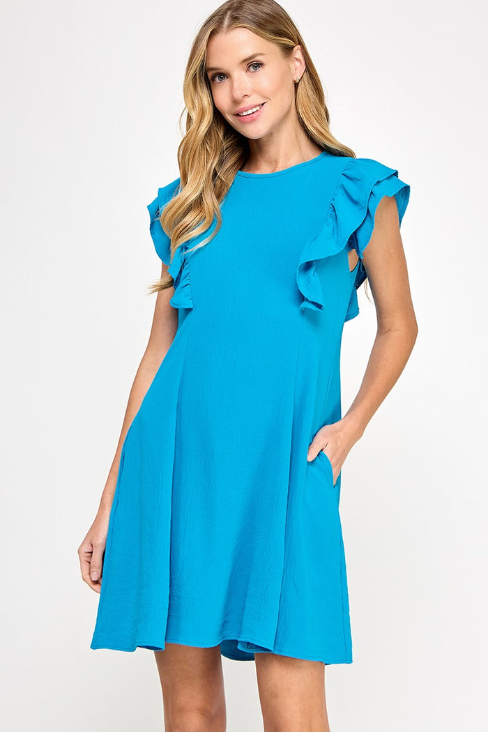 Ocean blue swing dress