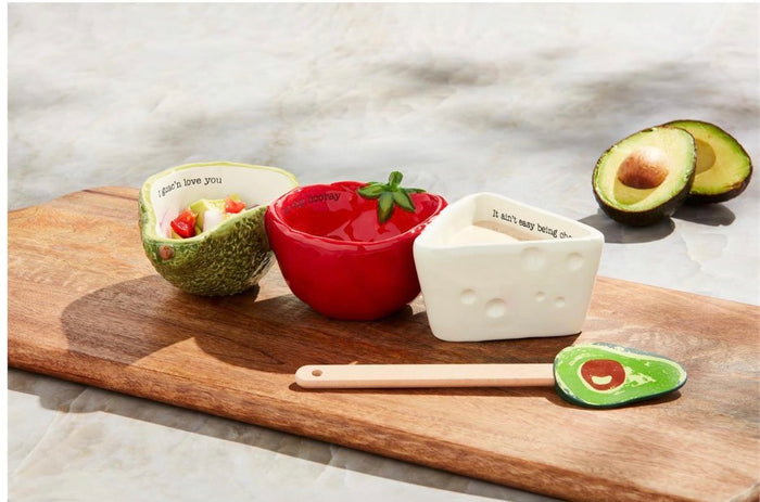 SALSA, GUAC & QUESO TIDBIT SET