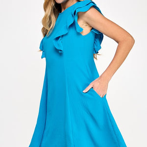 Ocean blue swing dress