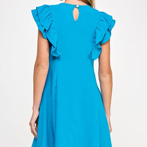 Ocean blue swing dress