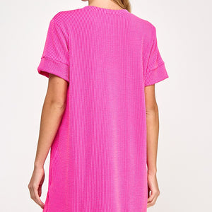 Hot pink shift dress