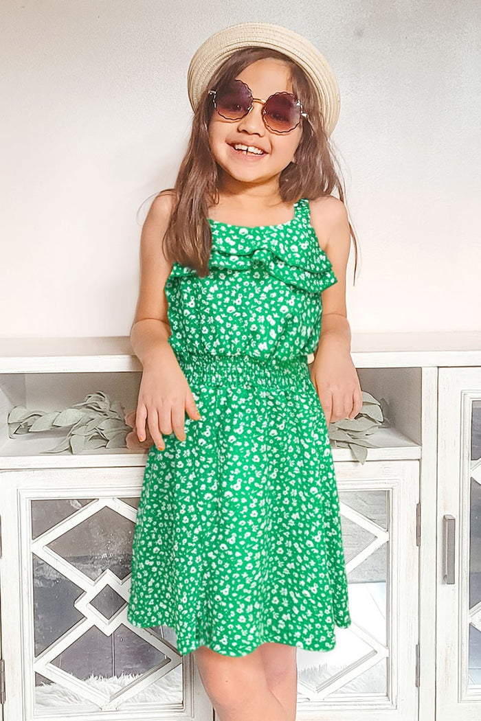 Kelly green tween sundress