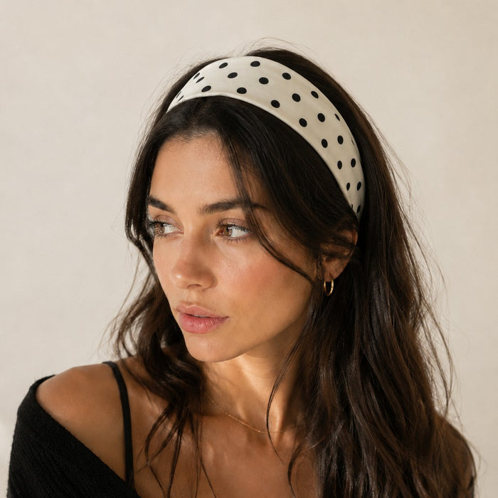 Red Gingham &amp; Black Polka Dot Headband 2-pc Set