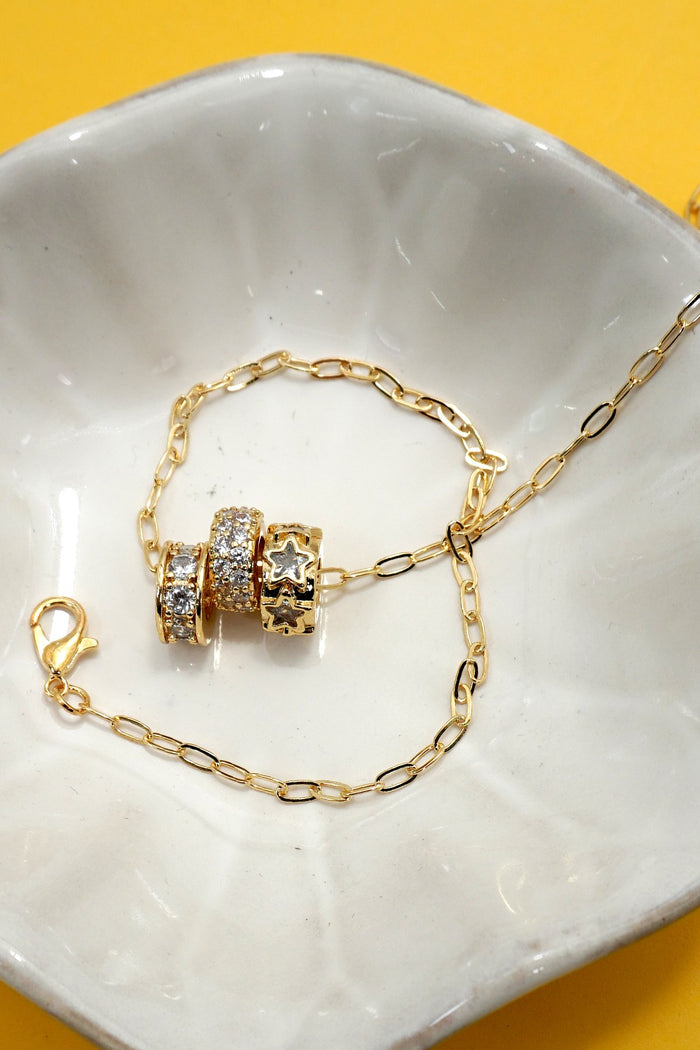 18k Stainless Steel Tarnish Free Barrel Necklace