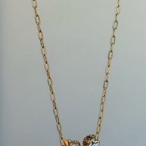 18k Stainless Steel Tarnish Free Barrel Necklace