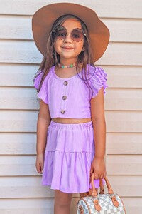 Lavender 2 pc skirt set
