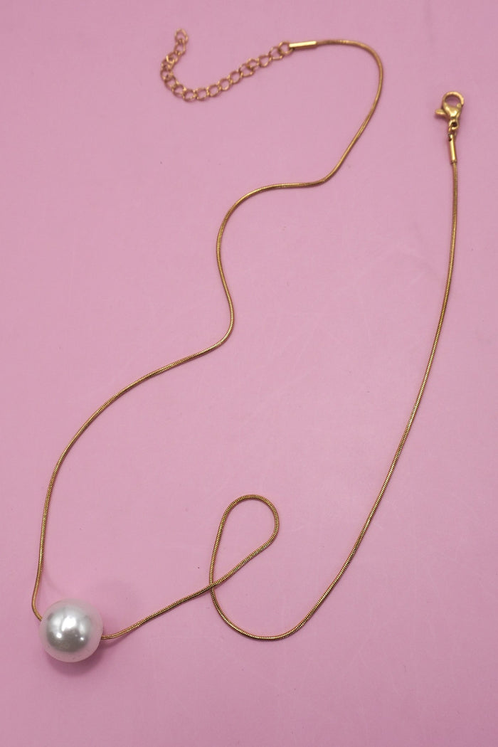 18k Stainless Steel Tarnish Free Pearl Necklace