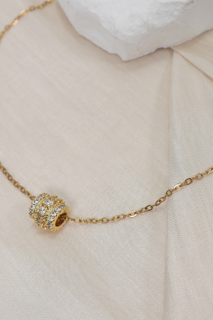 18k Stainless Steel Tarnish Free Barrel Necklace