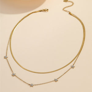 18k Stainless Steel Tarnish Free Layered Necklace
