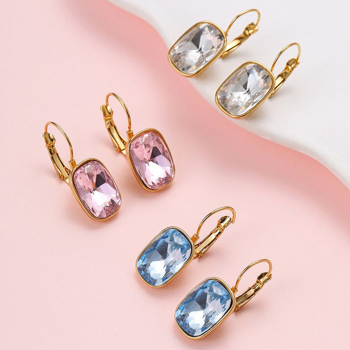 Stainless Steel Tarnish Free Rhinestone Earrings