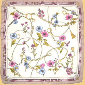 Vintage Floral Print Bandana Scarf