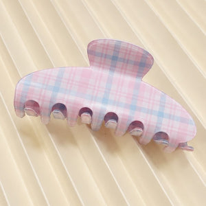Pastel Plaid & Gingham Hair Claw Clip