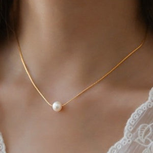 18k Stainless Steel Tarnish Free Pearl Necklace