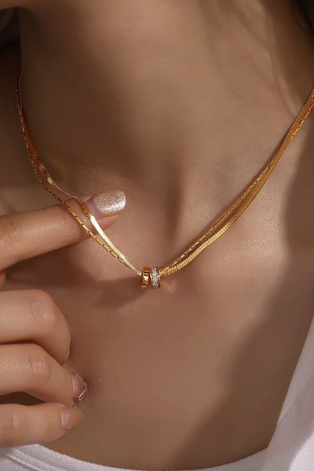 18k Stainless Steel Tarnish Free Layered Necklace