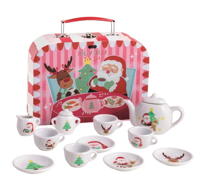 Holly jolly tea set