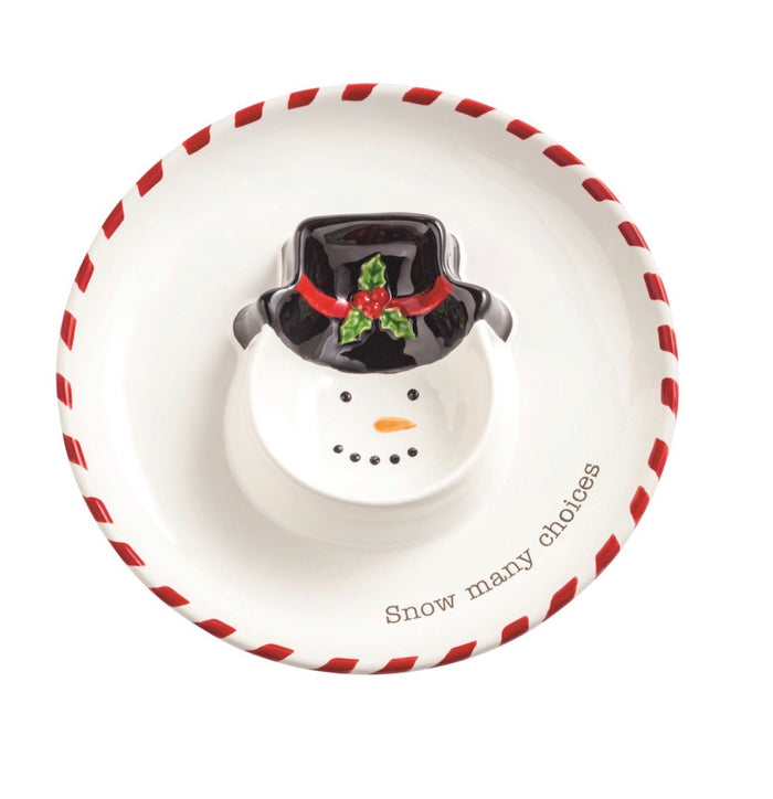 Snow many choices snowman platter