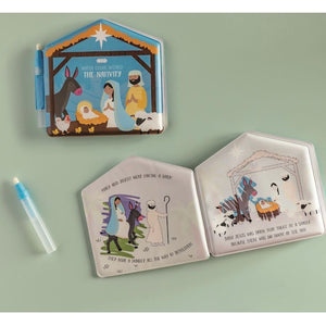 Water color wizard nativity scene