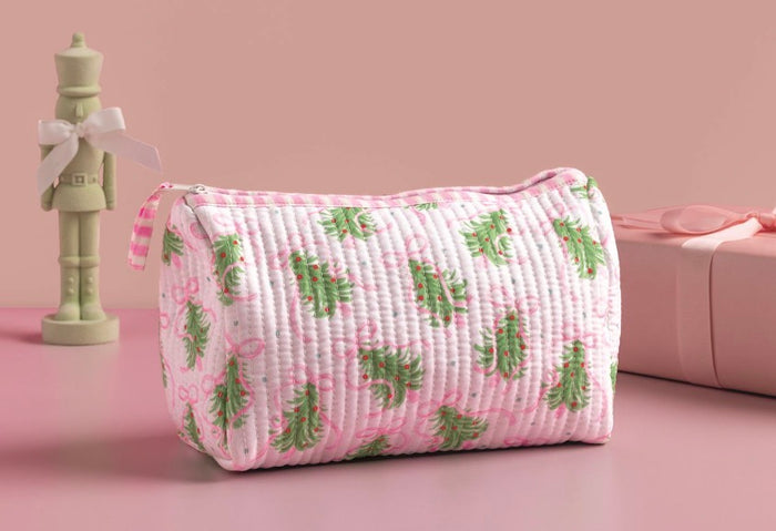 Quilted case nutcracker or tree bows