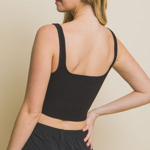 Knit Crop Tank Top, 4 Colors