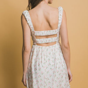 Floral Dress With Elasticated Details