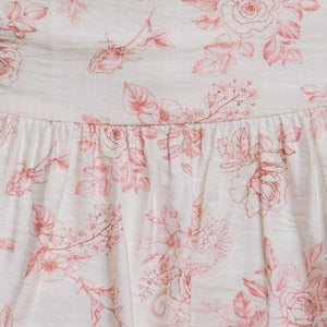 Rose Print Bubble Mini Skort Set