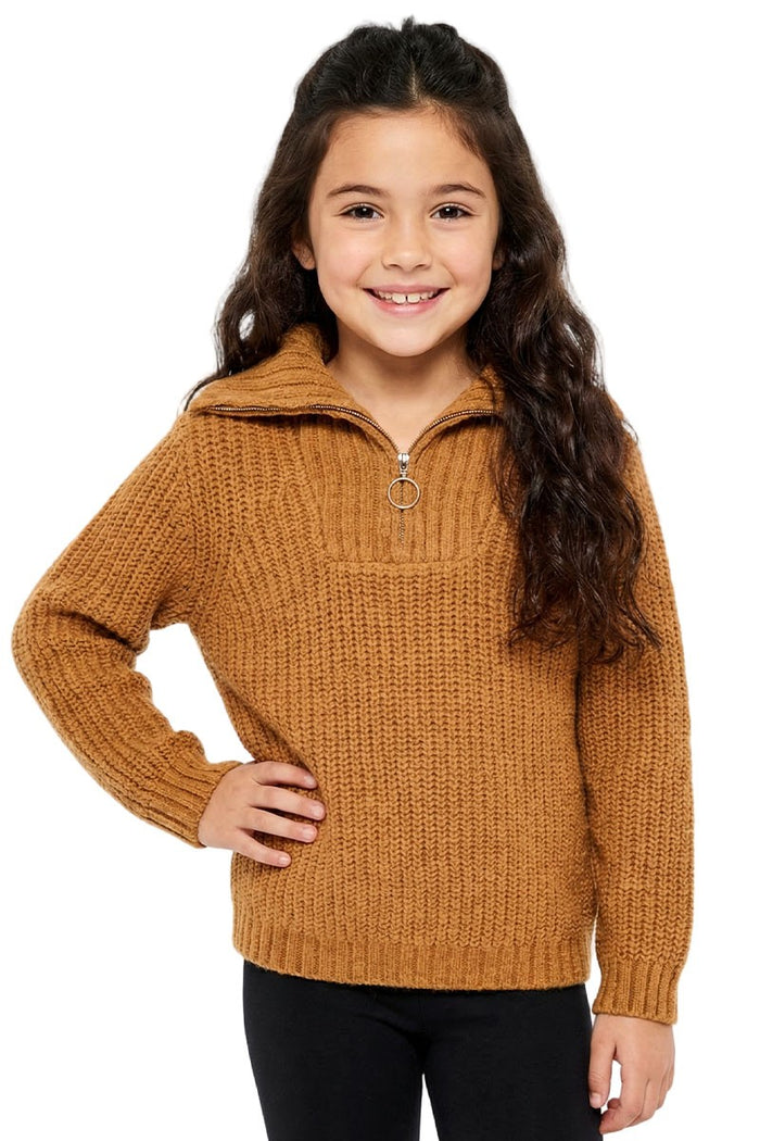 Carmel Girl's Pullover Lurex Sweater