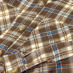 Tween Girl's Plaid Flannel Shirt W/ Double Pocket