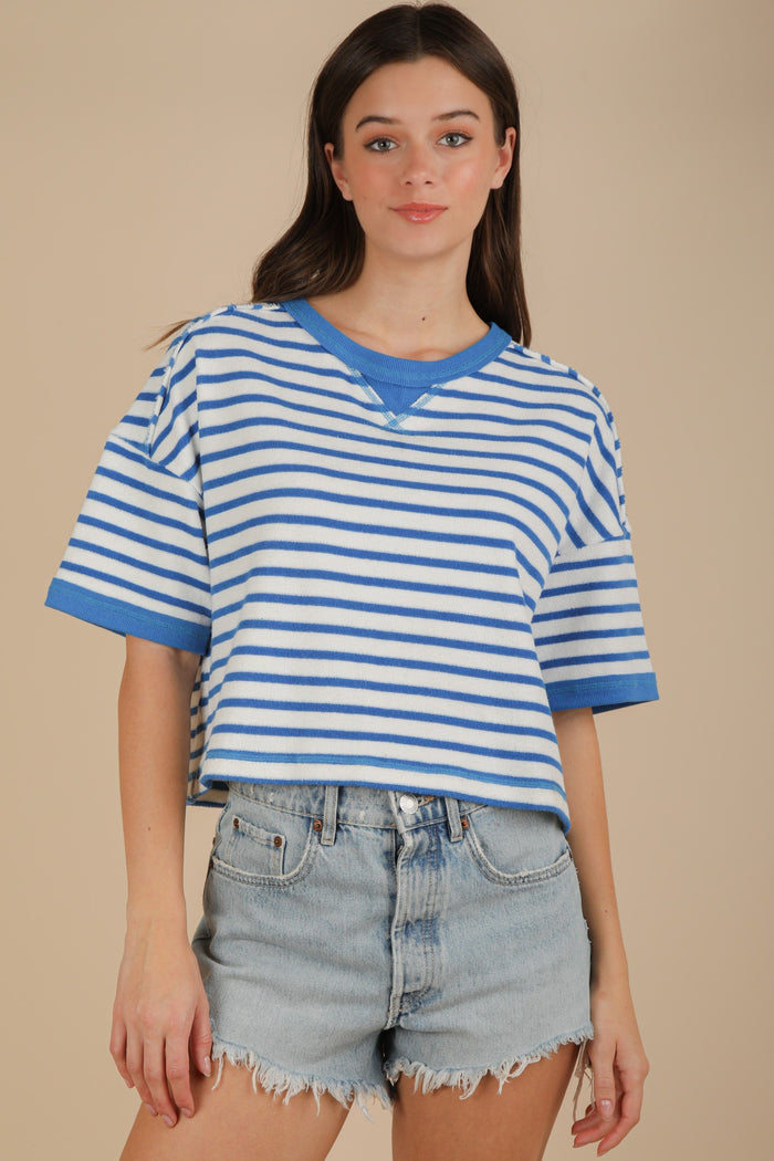 Oversized Stripe Casual Comfy Knit Top