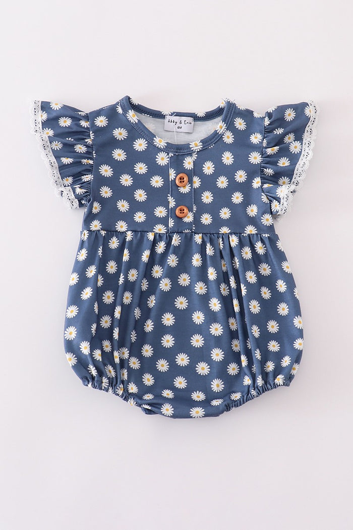 Navy Daisy Print Bubble