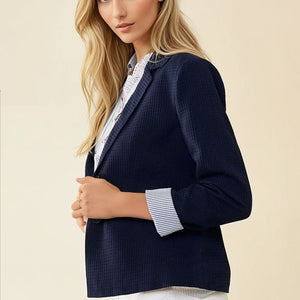 Navy Stripe Lined Blazer