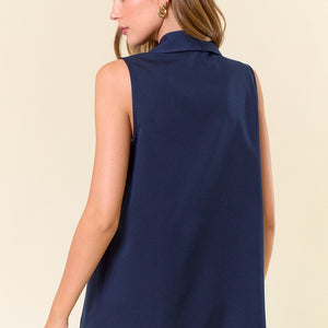 Shawl Neck Open Front Vest Blazer 10594J.....