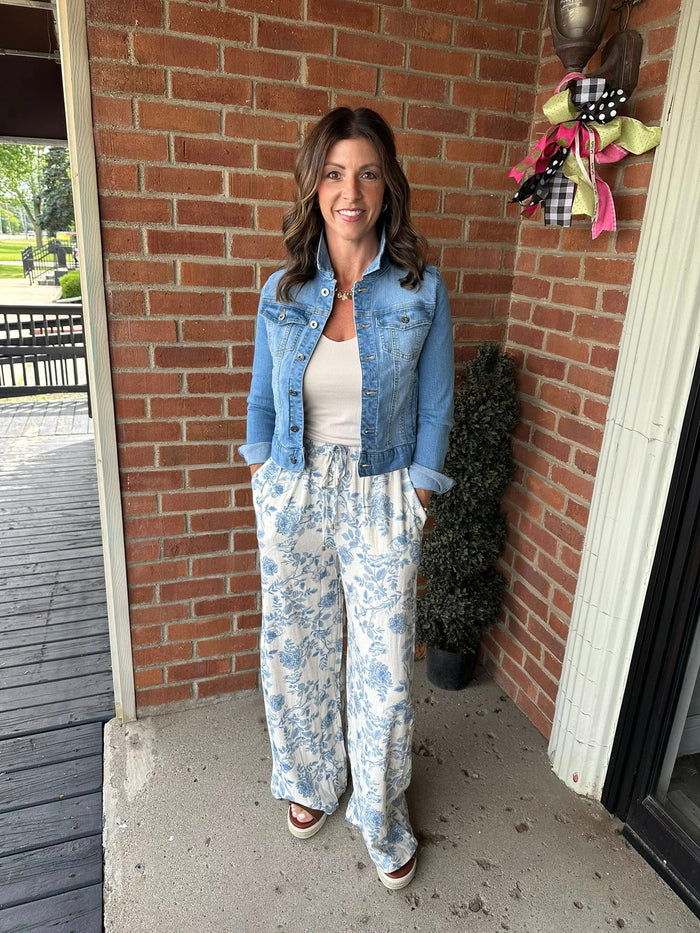 Blossom linen pant