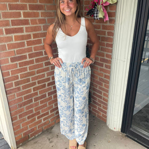 Blossom linen pant