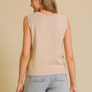 Natural USA Flag Sweater Top