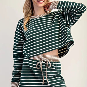 Striped green top