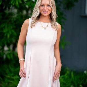 Pink Hidden pleated dress